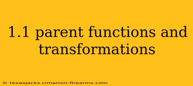 1.1 parent functions and transformations