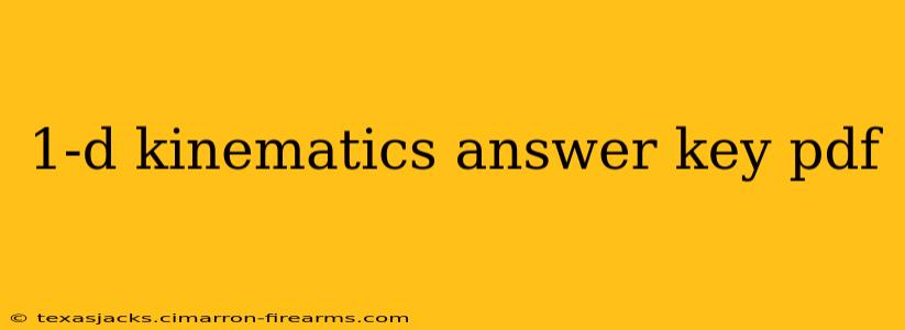 1-d kinematics answer key pdf