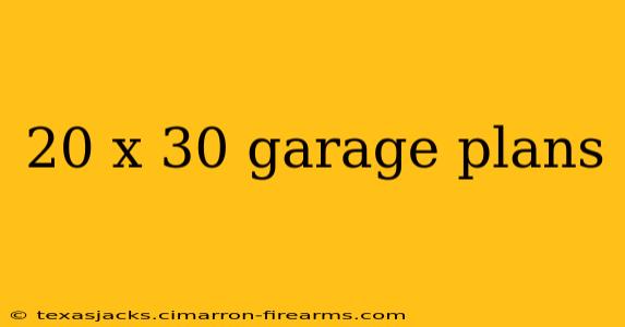 20 x 30 garage plans