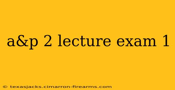 a&p 2 lecture exam 1