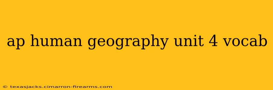 ap human geography unit 4 vocab