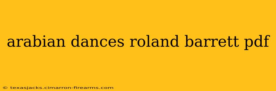 arabian dances roland barrett pdf