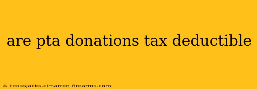 are pta donations tax deductible