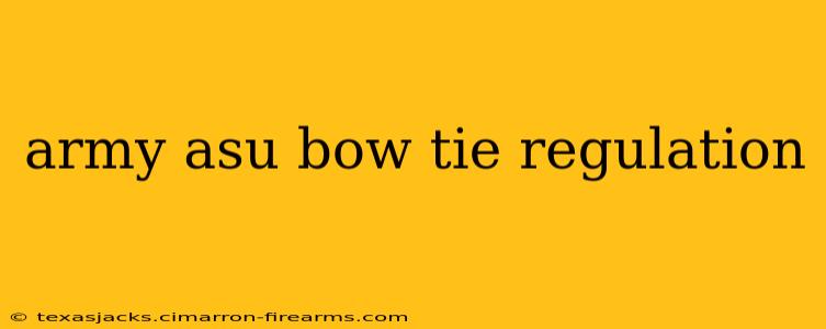 army asu bow tie regulation