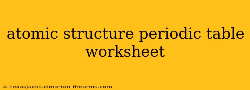 atomic structure periodic table worksheet