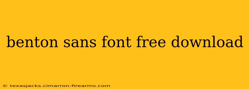 benton sans font free download