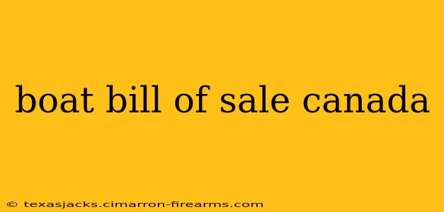 boat bill of sale canada