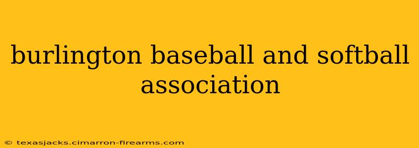 burlington baseball and softball association