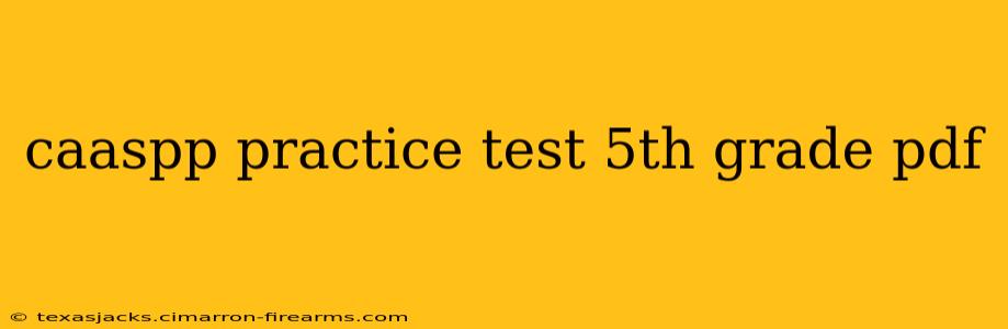 caaspp practice test 5th grade pdf