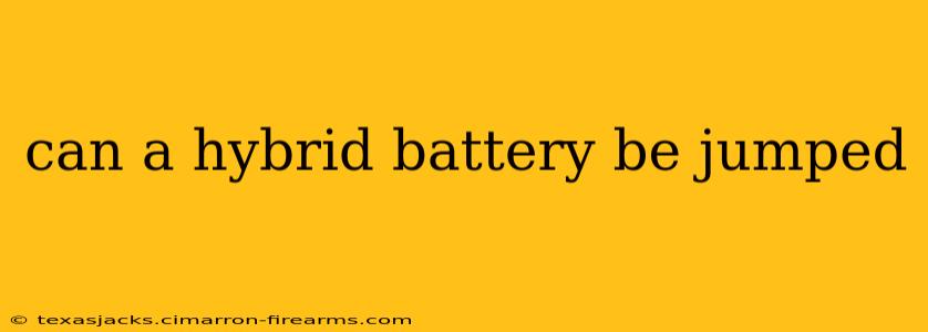 can a hybrid battery be jumped