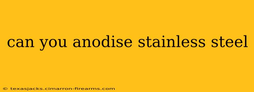 can you anodise stainless steel