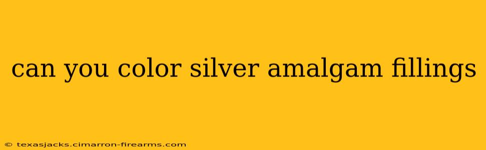 can you color silver amalgam fillings