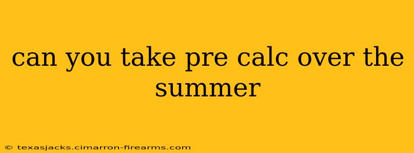 can you take pre calc over the summer