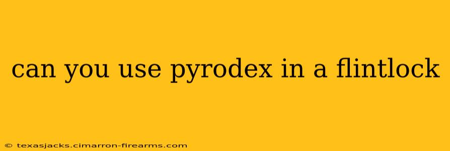 can you use pyrodex in a flintlock