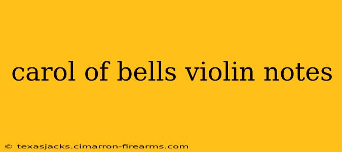 carol of bells violin notes