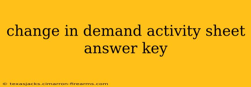 change in demand activity sheet answer key