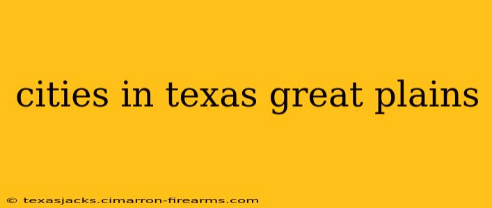 cities in texas great plains