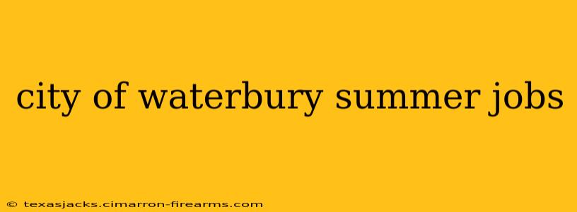 city of waterbury summer jobs