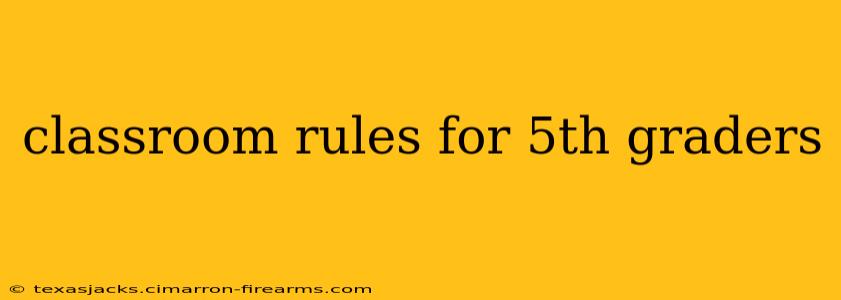 classroom rules for 5th graders