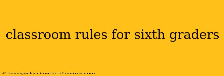 classroom rules for sixth graders