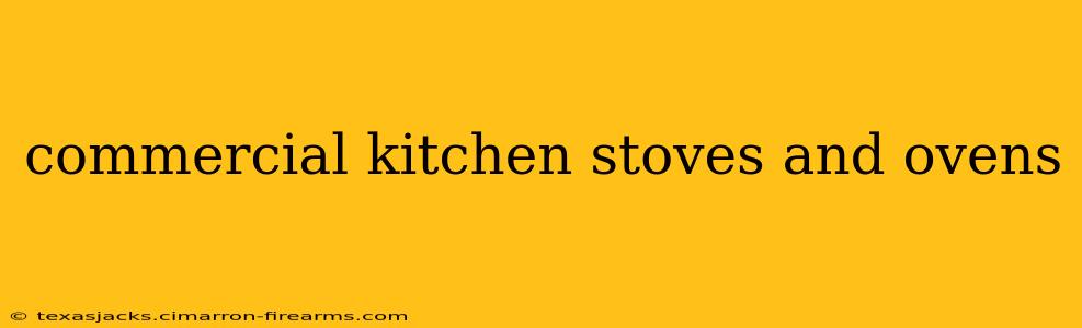 commercial kitchen stoves and ovens