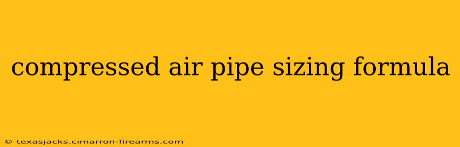 compressed air pipe sizing formula