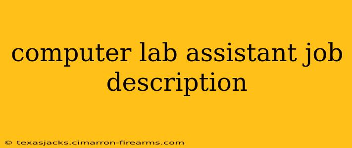 computer lab assistant job description