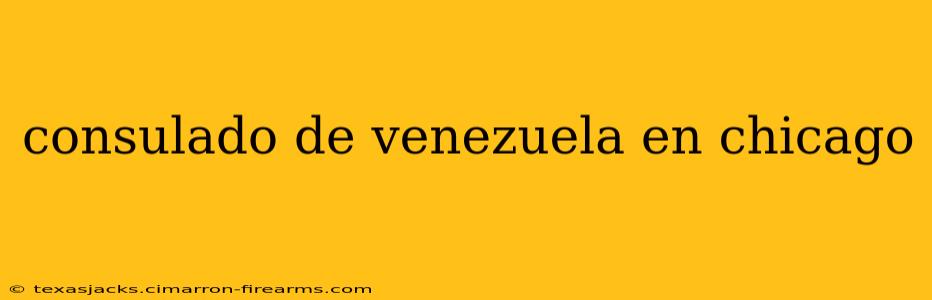 consulado de venezuela en chicago