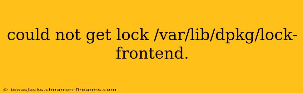 could not get lock /var/lib/dpkg/lock-frontend.