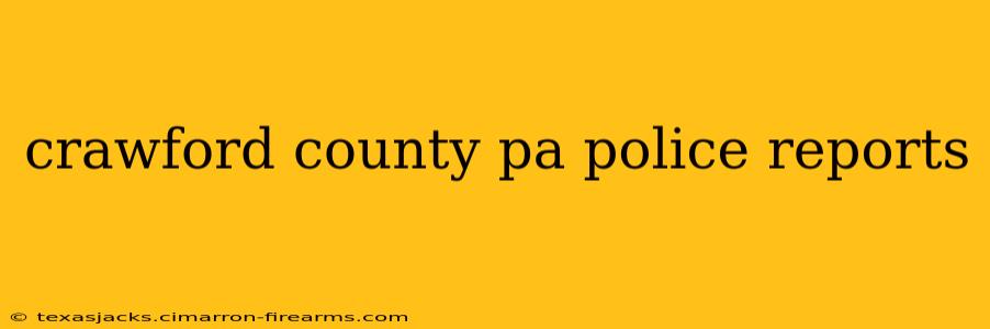 crawford county pa police reports