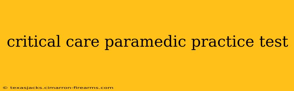 critical care paramedic practice test