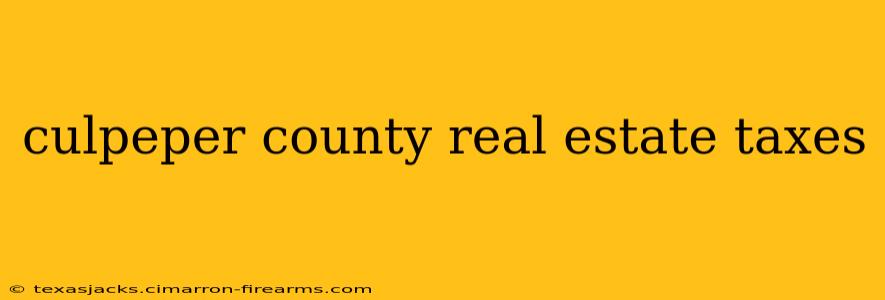 culpeper county real estate taxes