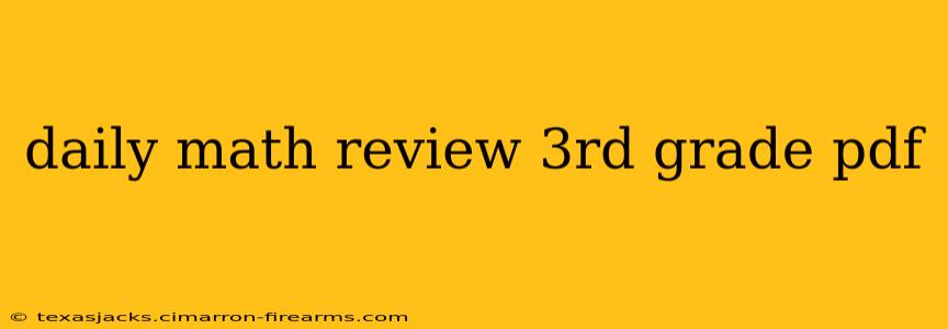 daily math review 3rd grade pdf