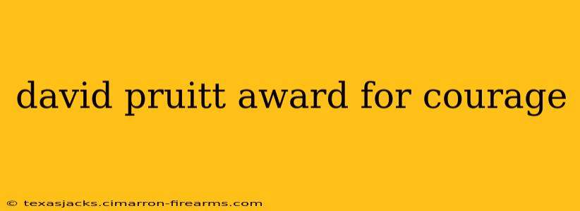 david pruitt award for courage