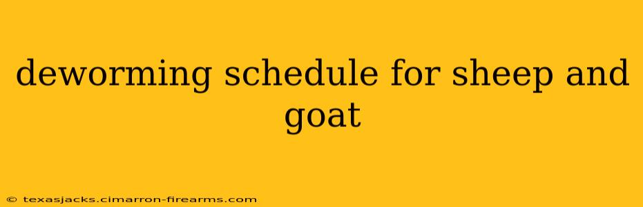 deworming schedule for sheep and goat