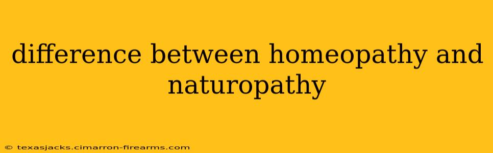 difference between homeopathy and naturopathy