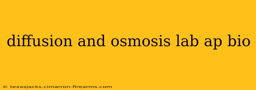 diffusion and osmosis lab ap bio