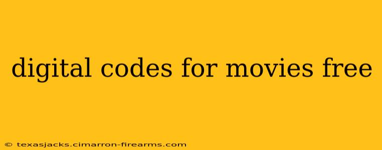 digital codes for movies free