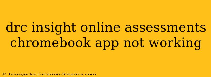 drc insight online assessments chromebook app not working