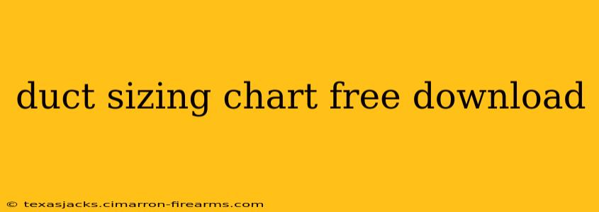 duct sizing chart free download