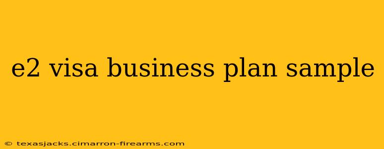 e2 visa business plan sample