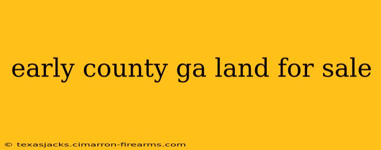 early county ga land for sale