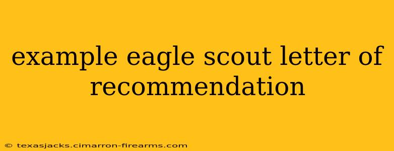 example eagle scout letter of recommendation