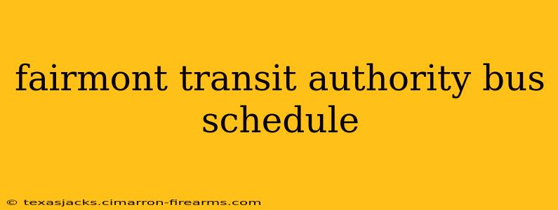 fairmont transit authority bus schedule