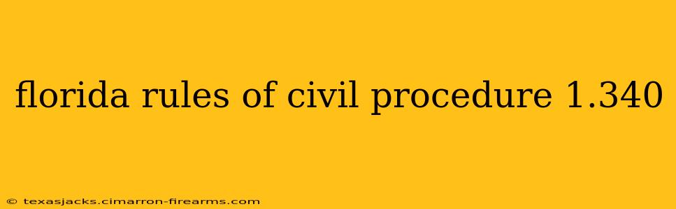 florida rules of civil procedure 1.340