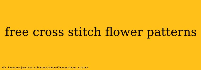 free cross stitch flower patterns