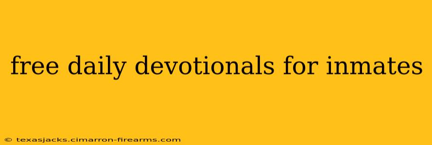 free daily devotionals for inmates