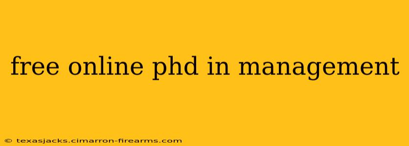 free online phd in management