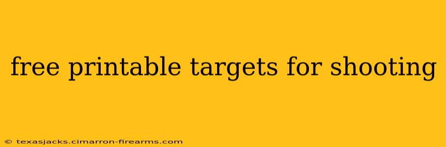 free printable targets for shooting