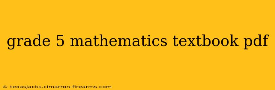 grade 5 mathematics textbook pdf